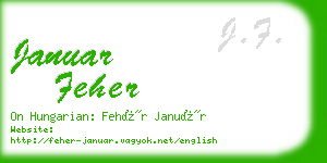 januar feher business card